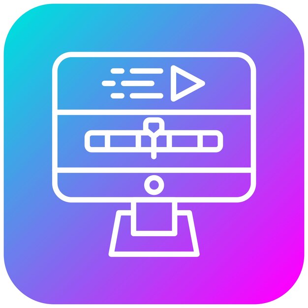 El icono vectorial de gráficos de movimiento se puede usar para el conjunto de iconos de producción de video