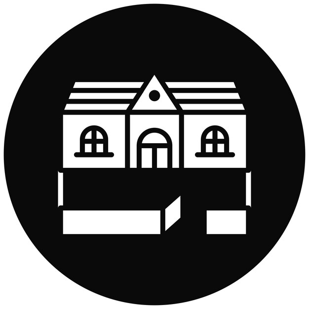 El icono vectorial de la granja se puede usar para el conjunto de iconos de Festa Junina