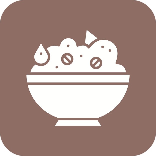 El icono vectorial de granola se puede usar para el conjunto de iconos de la mañana y el desayuno
