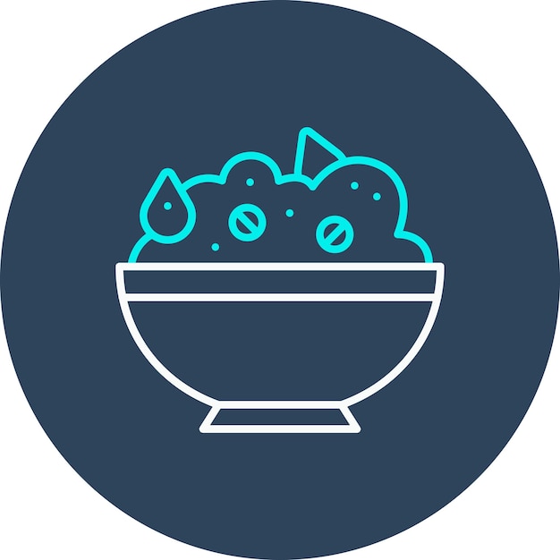 El icono vectorial de granola se puede usar para el conjunto de iconos de la mañana y el desayuno