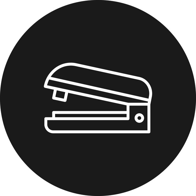 El icono vectorial de grapador se puede utilizar para el conjunto de iconos de papelería de oficina