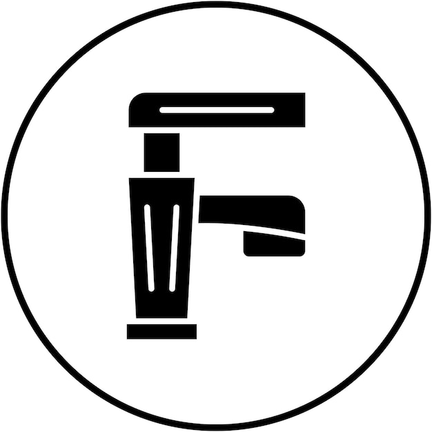 El icono vectorial del grifo se puede utilizar para el conjunto de iconos de artículos para el hogar