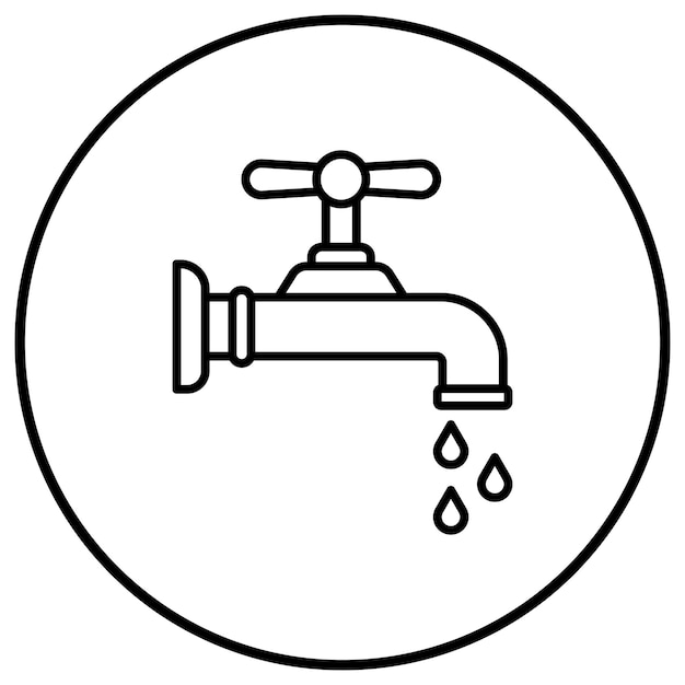 El icono vectorial del grifo se puede utilizar para el conjunto de iconos de herramientas de construcción