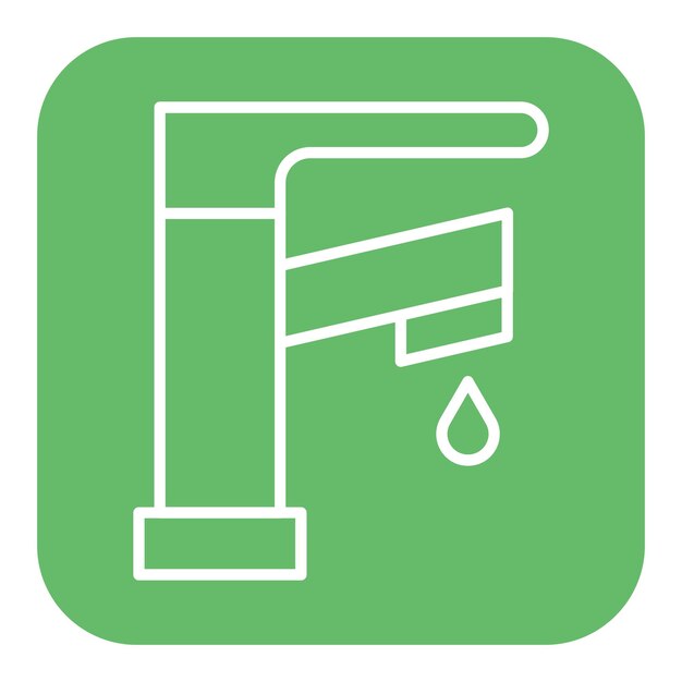 El icono vectorial del grifo se puede utilizar para el conjunto de iconos de mejoras para el hogar