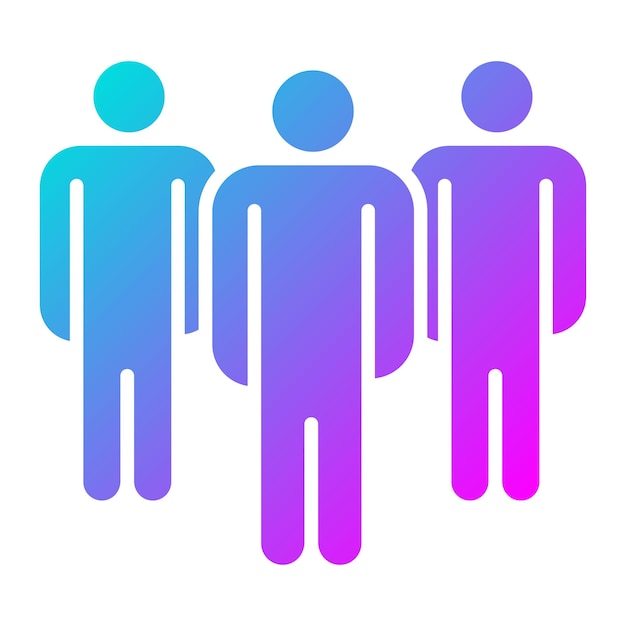 El icono vectorial de grupo grande se puede utilizar para el conjunto de iconos de planificación de vacaciones