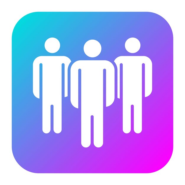 El icono vectorial de grupo grande se puede utilizar para el conjunto de iconos de planificación de vacaciones