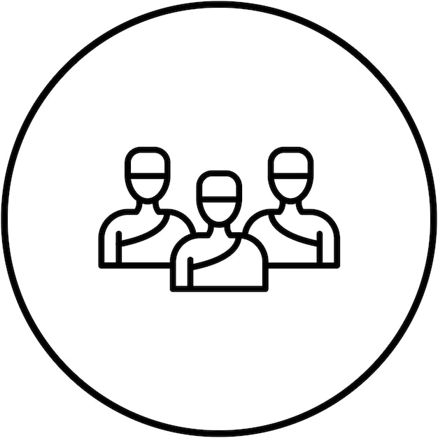 El icono vectorial del grupo se puede usar para el conjunto de iconos de la peregrinación de Hajj