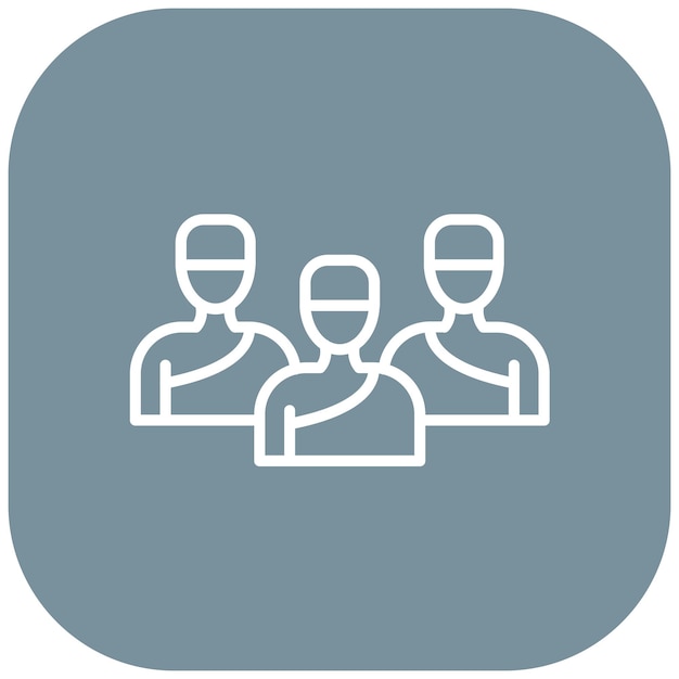 El icono vectorial del grupo se puede usar para el conjunto de iconos de la peregrinación de Hajj