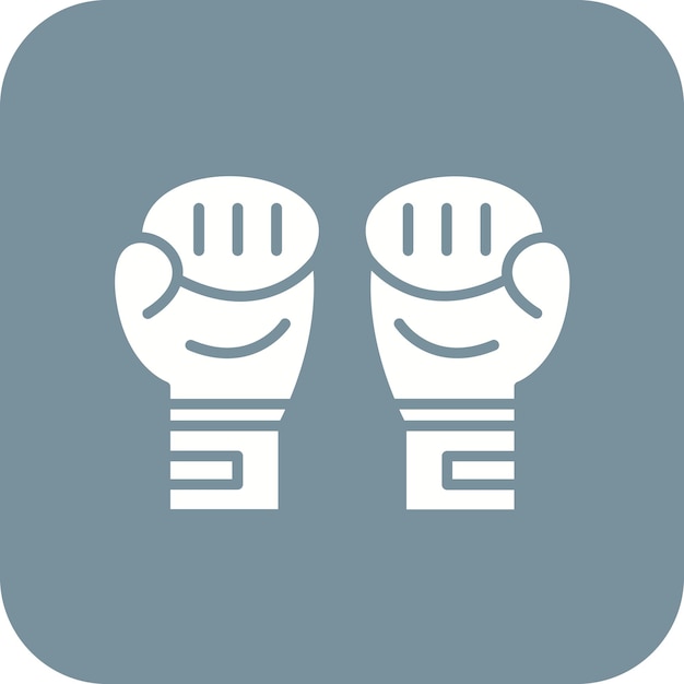 El icono vectorial de los guantes de boxeo se puede usar para el conjunto de iconos deportivos