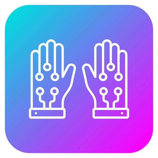El icono vectorial de guantes con cable se puede utilizar para el conjunto de iconos de procesos industriales