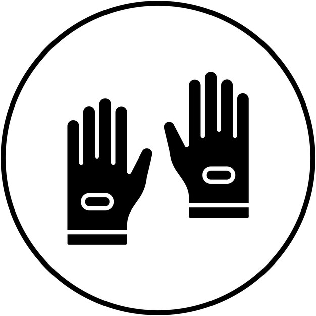 El icono vectorial de los guantes de ciclismo se puede usar para el conjunto de iconos de atletismo
