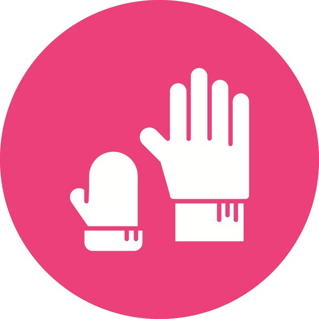 El icono vectorial de los guantes espaciales se puede utilizar para el conjunto de iconos de tecnología espacial