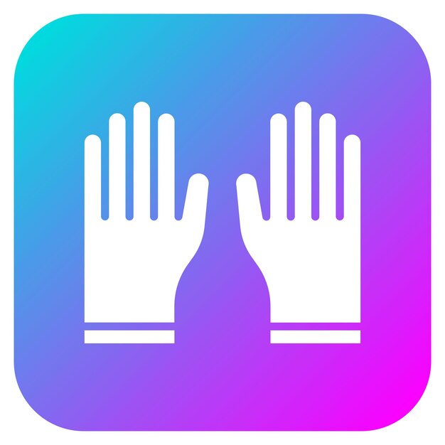 El icono vectorial de guantes de goma se puede usar para el conjunto de iconos de limpieza de la casa