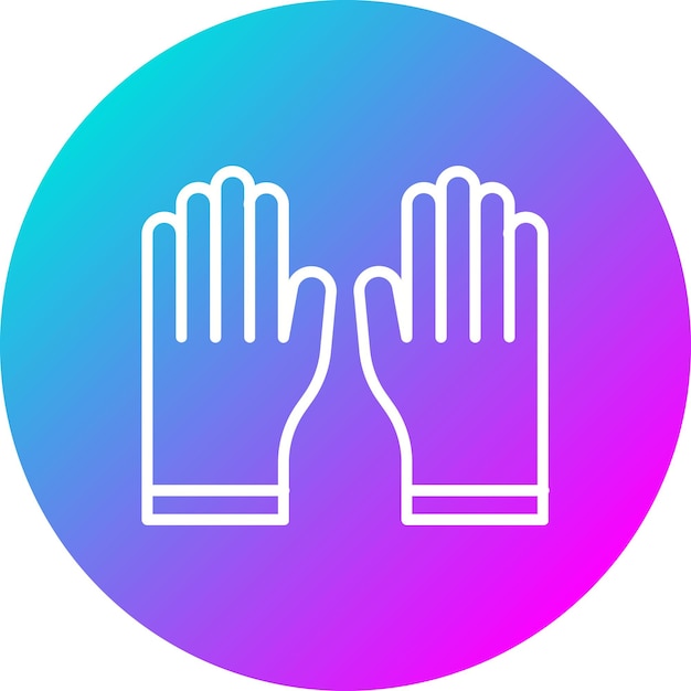 El icono vectorial de guantes de goma se puede usar para el conjunto de iconos de limpieza de la casa