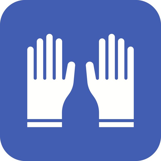 El icono vectorial de guantes de goma se puede usar para el conjunto de iconos de limpieza de la casa