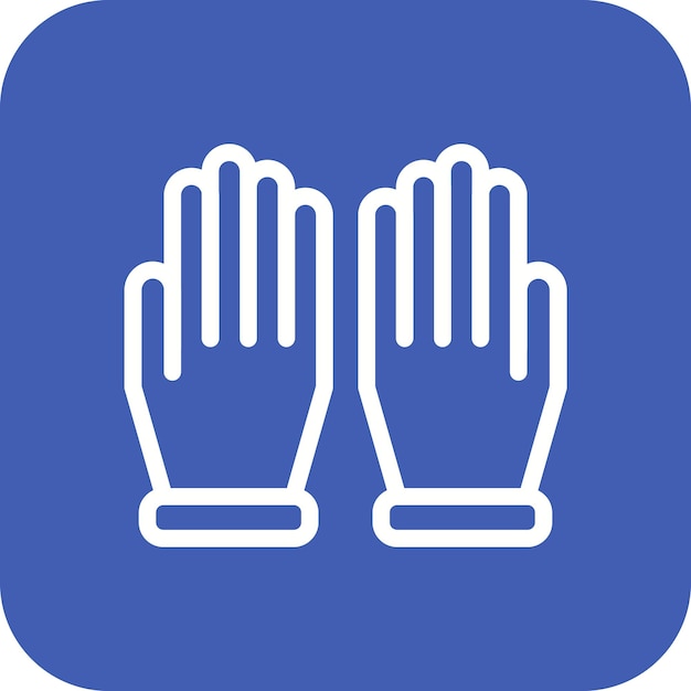 El icono vectorial de guantes de mano se puede utilizar para el conjunto de iconos de agricultura