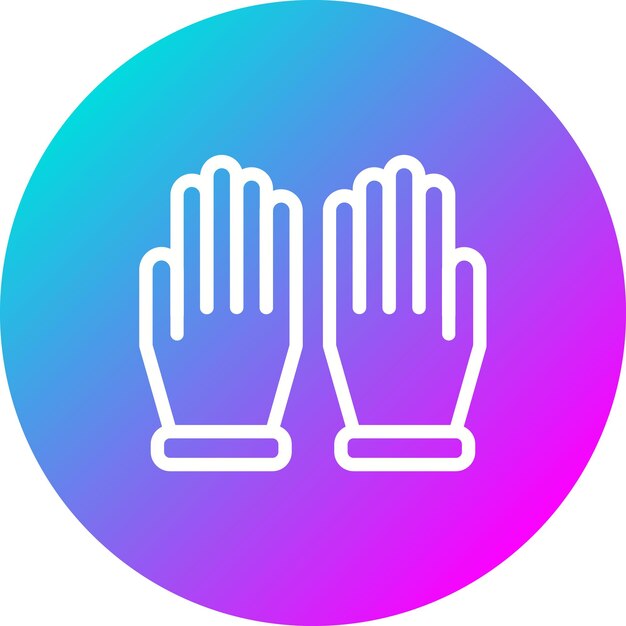 El icono vectorial de guantes de mano se puede utilizar para el conjunto de iconos de agricultura