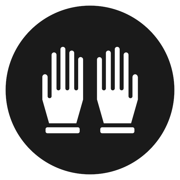 El icono vectorial de guantes de mano se puede utilizar para el conjunto de iconos de agricultura