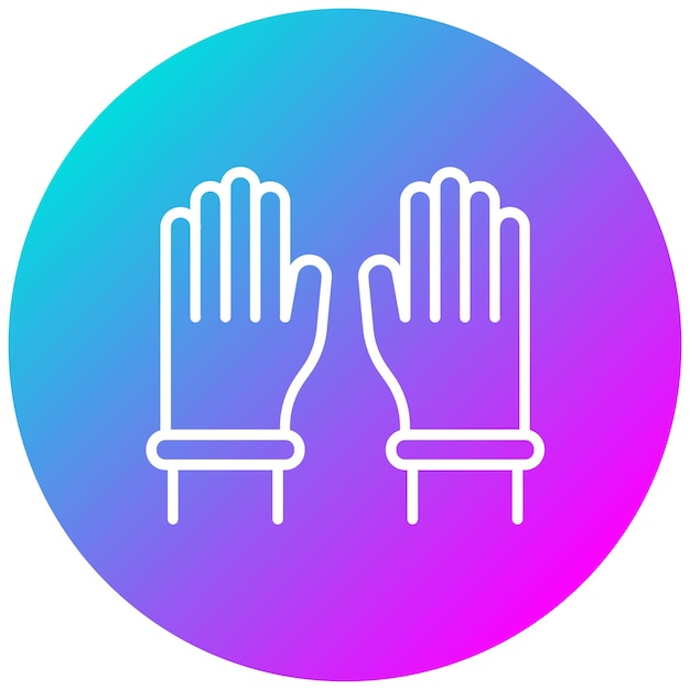 El icono vectorial de guantes médicos se puede utilizar para el conjunto de iconos de Medicina I