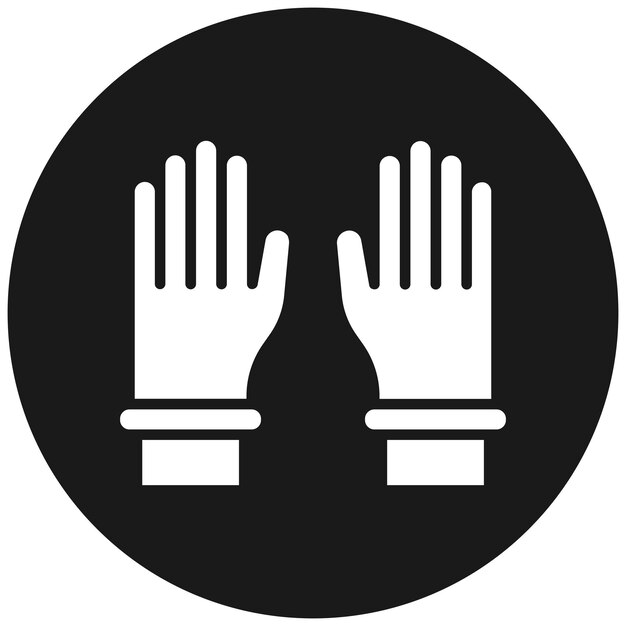 El icono vectorial de guantes médicos se puede utilizar para el conjunto de iconos de Medicina I