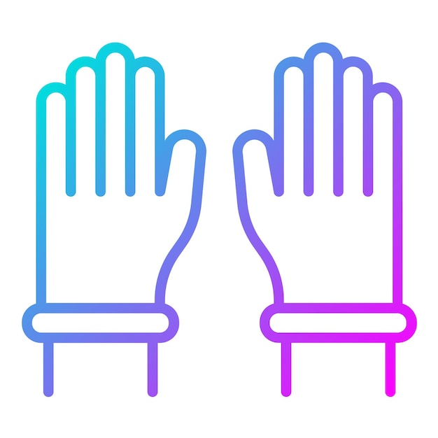 El icono vectorial de guantes médicos se puede utilizar para el conjunto de iconos de Medicina I