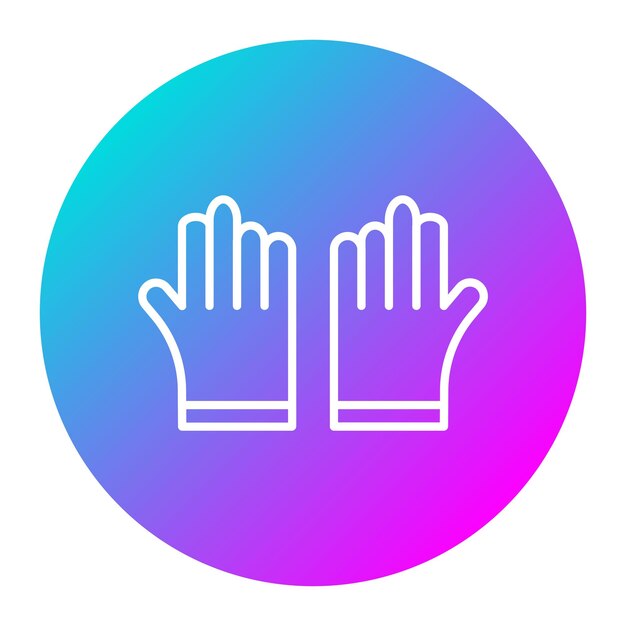 El icono vectorial de guantes de protección se puede utilizar para el conjunto de iconos de mejoras para el hogar