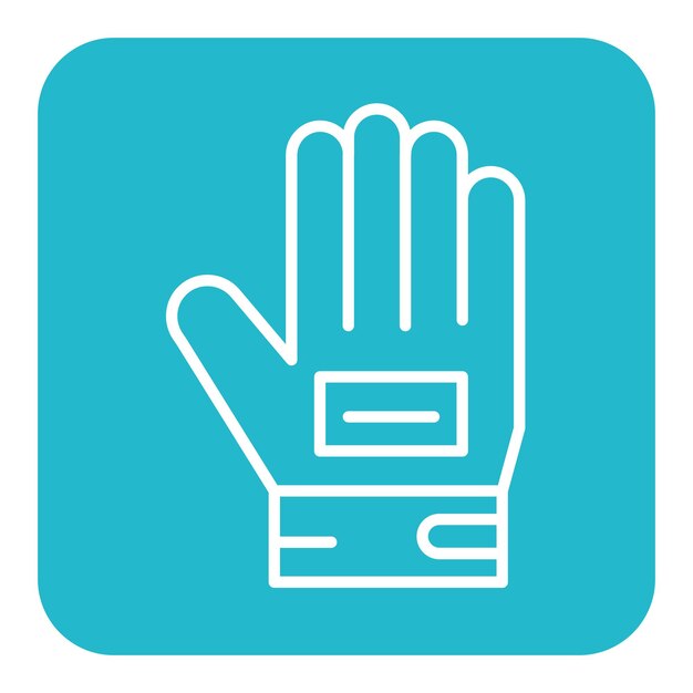 El icono vectorial de guantes se puede usar para el conjunto de iconos de fútbol
