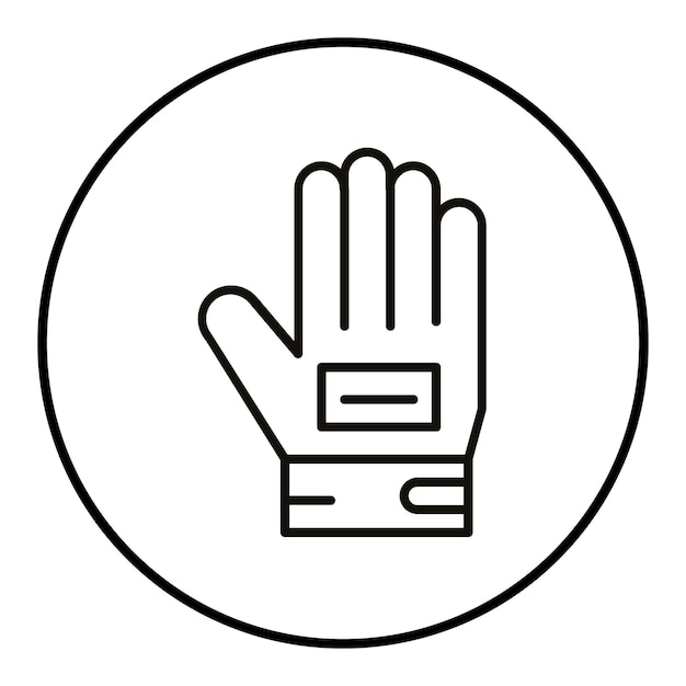 El icono vectorial de guantes se puede usar para el conjunto de iconos de fútbol