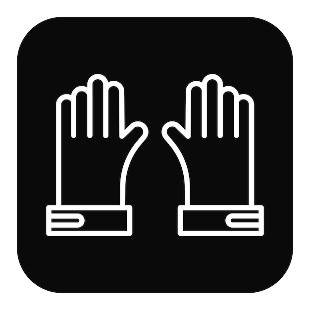 El icono vectorial de guantes se puede usar para el conjunto de iconos de investigación criminal