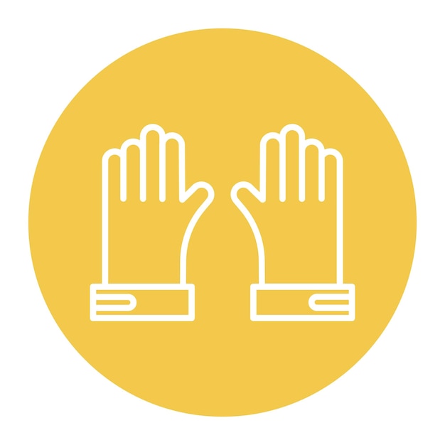 El icono vectorial de guantes se puede usar para el conjunto de iconos de investigación criminal