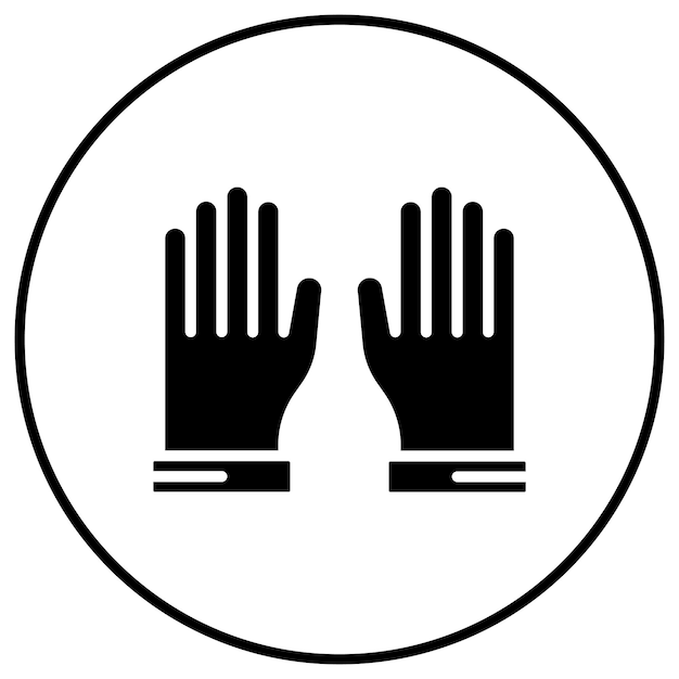 El icono vectorial de guantes se puede usar para el conjunto de iconos de química