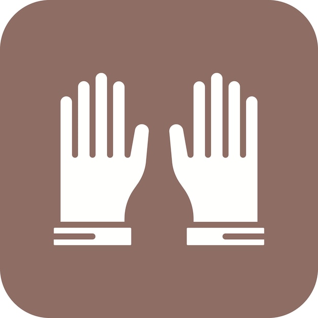 El icono vectorial de guantes se puede usar para el conjunto de iconos de química