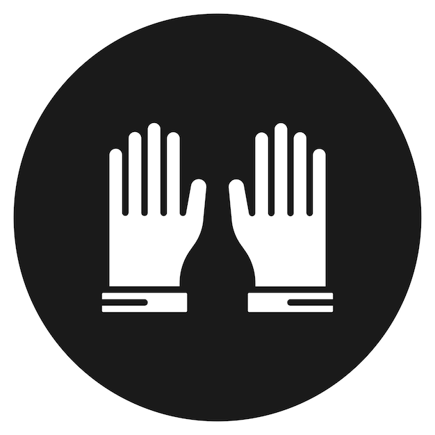 El icono vectorial de guantes se puede usar para el conjunto de iconos de química