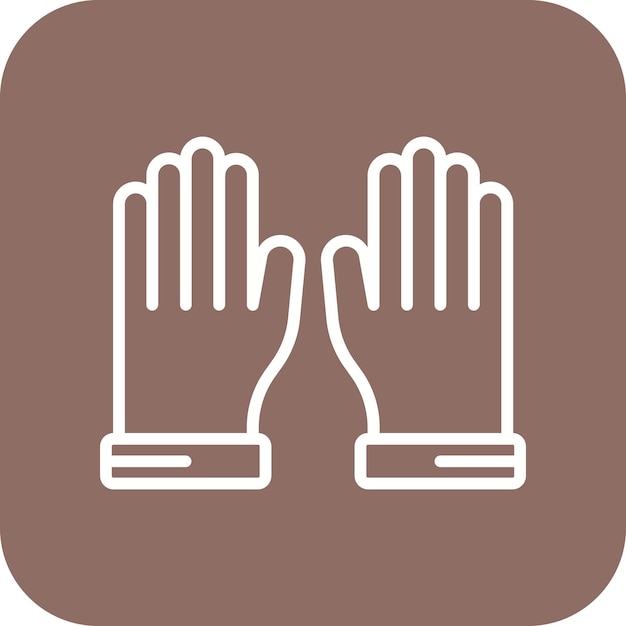 El icono vectorial de guantes se puede usar para el conjunto de iconos de química