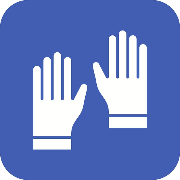 El icono vectorial de los guantes se puede utilizar para el conjunto de iconos de Investigación y Ciencia