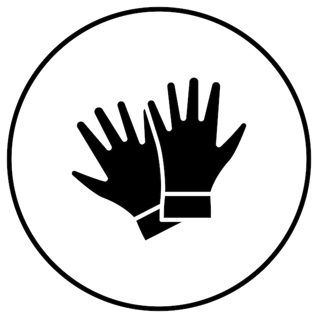 El icono vectorial de guantes se puede utilizar para el conjunto de iconos de protección y seguridad