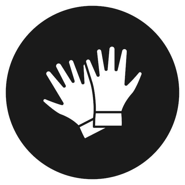 El icono vectorial de guantes se puede utilizar para el conjunto de iconos de protección y seguridad
