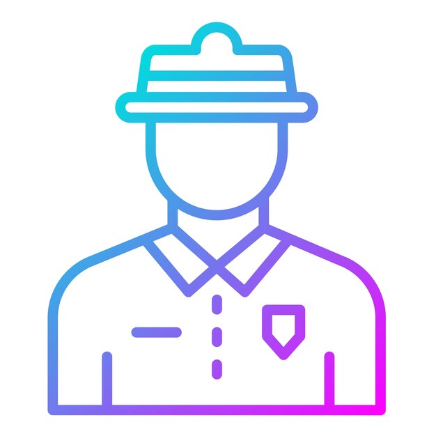 El icono vectorial del guardabosques se puede usar para el conjunto de iconos de diversidad