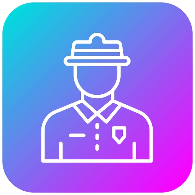El icono vectorial del guardabosques se puede usar para el conjunto de iconos de diversidad