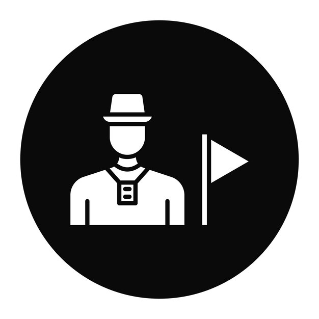 El icono vectorial de la guía turística se puede utilizar para el conjunto de iconos de planificación de vacaciones