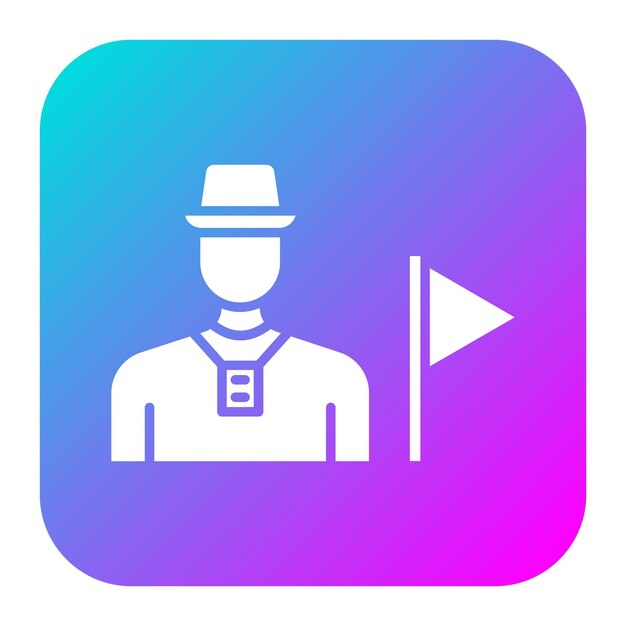 El icono vectorial de la guía turística se puede utilizar para el conjunto de iconos de planificación de vacaciones