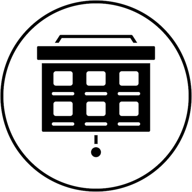El icono vectorial del guión gráfico se puede usar para el iconset de producción de video