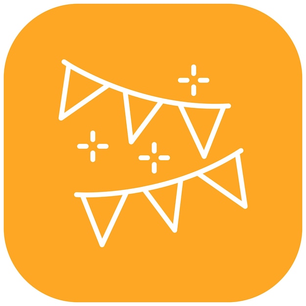 El icono vectorial de guirlandas se puede usar para el iconset de Oktoberfest