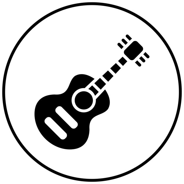 El icono vectorial de la guitarra se puede usar para el iconset de Festa Junina