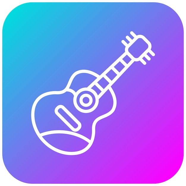 El icono vectorial de la guitarra se puede usar para el iconset del Oktoberfest