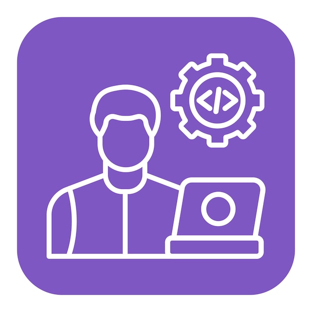 El icono vectorial de habilidades de programación se puede usar para el conjunto de iconos sin código