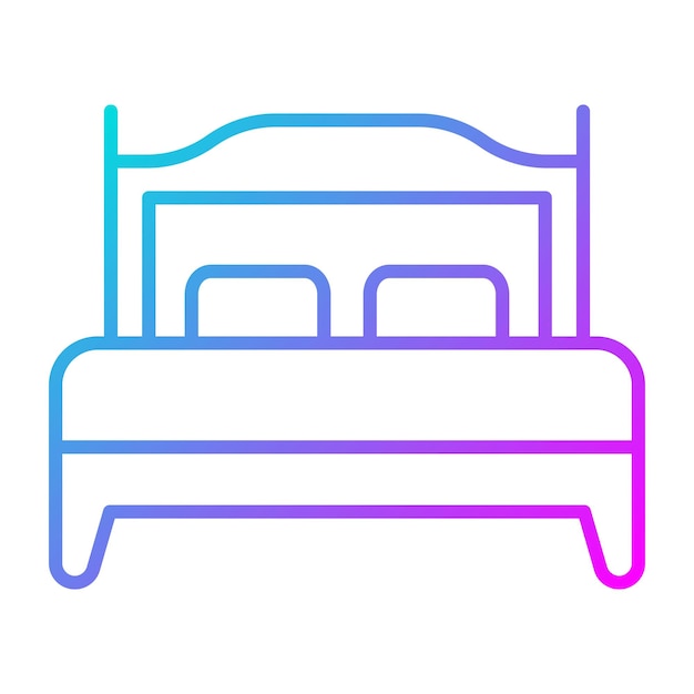 El icono vectorial de la habitación doble se puede utilizar para el conjunto de iconos de gestión del hotel