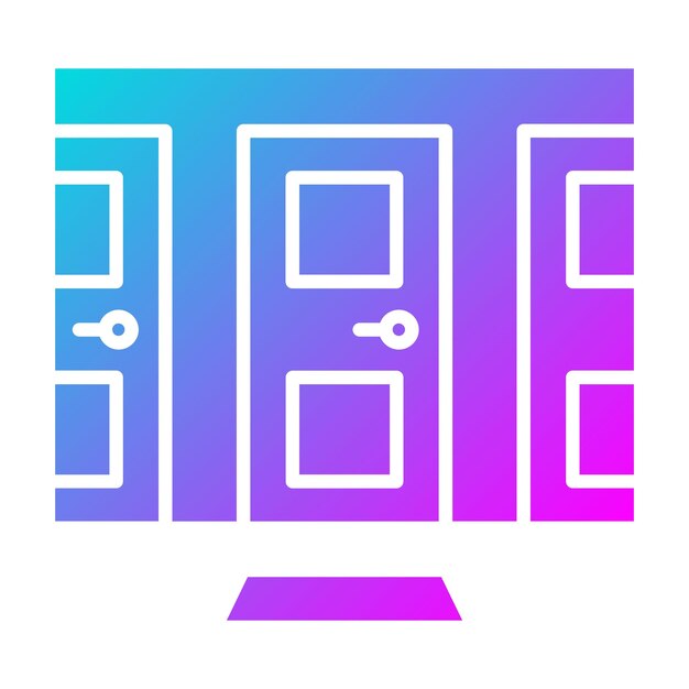 El icono vectorial de las habitaciones se puede utilizar para el conjunto de iconos de gestión de hoteles