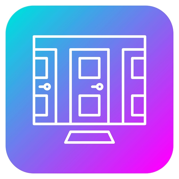 El icono vectorial de las habitaciones se puede utilizar para el conjunto de iconos de gestión de hoteles