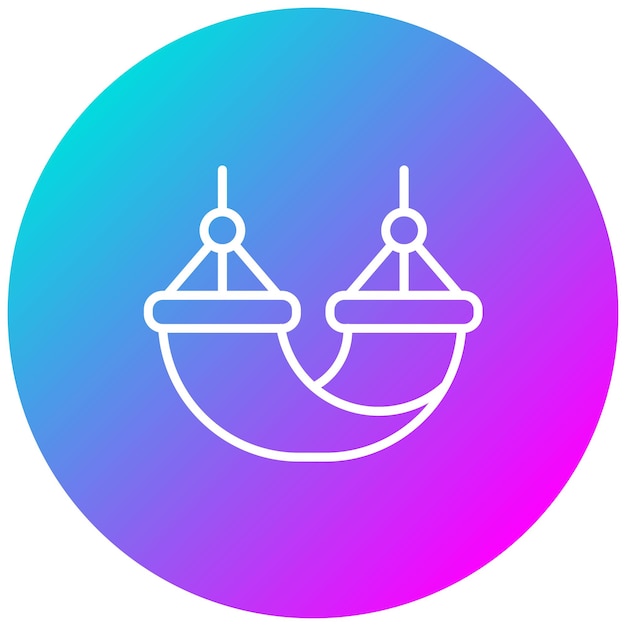 El icono vectorial de la hamaca se puede usar para el conjunto de iconos de Beach Resort